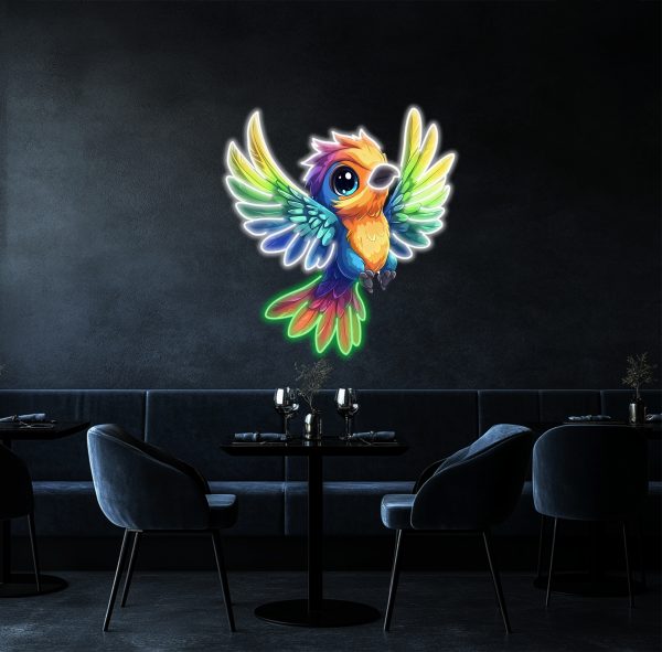 Flying birds with wings neon decoration | LED bird wall decoration | bird lighting sign | bird lovers gift | bird sign neon decoration | Custom neon sign | Custom led sign - 图片 2
