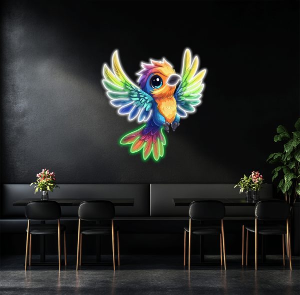 Flying birds with wings neon decoration | LED bird wall decoration | bird lighting sign | bird lovers gift | bird sign neon decoration | Custom neon sign | Custom led sign - 图片 3