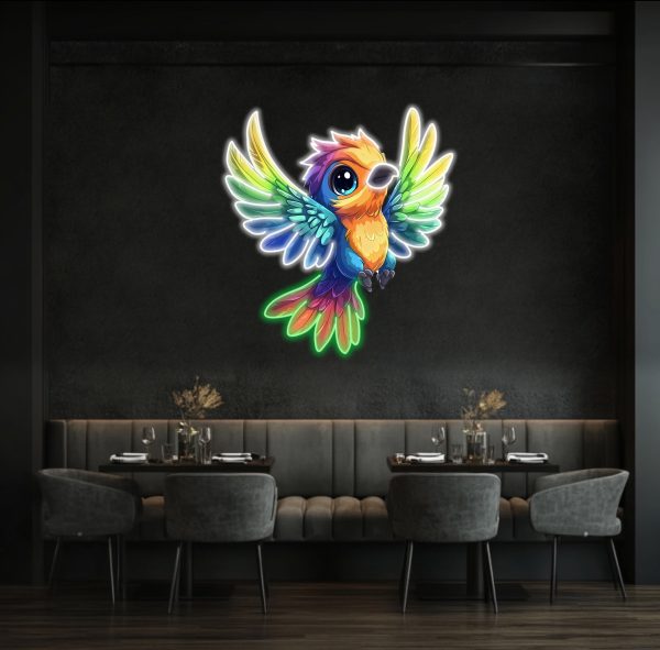 Flying birds with wings neon decoration | LED bird wall decoration | bird lighting sign | bird lovers gift | bird sign neon decoration | Custom neon sign | Custom led sign - 图片 4