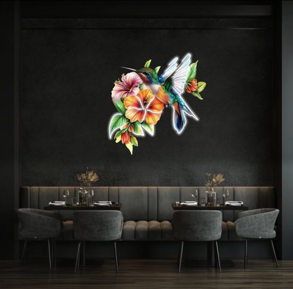Modern Bird Illustration Neon Decoration | Flower Plant Neon Decoration | Natural Wall Art Neon Decoration | Bird Wall Decoration Neon | Pastoral Home Decoration Neon | Custom neon sign | Custom led sign - 图片 4