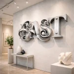 custom 3d metal logo letters engraved decorative luxury signage