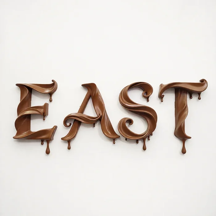 Custom 3D Liquid Style Logo Letters with Gloss Finish | Sculptural Chocolate Effect Sign for Cafe, Dessert Shop & Retail Branding, Personalized Artistic Sign - Image 2